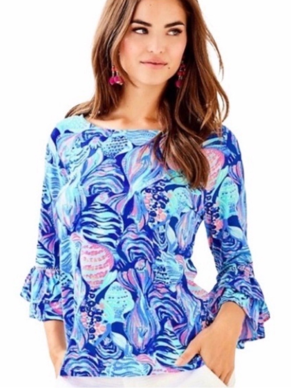 Lilly Pulitzer Laddie Top in Twilight Blue